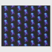 Levendige kleur gloeiende kwal cadeaupapier (Vlak)