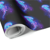 Levendige kleur gloeiende kwal cadeaupapier (Rol Hoek)