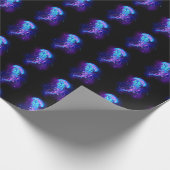 Levendige kleur gloeiende kwal cadeaupapier (Hoek)