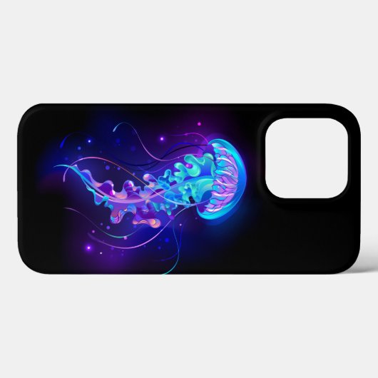 Levendige kleur gloeiende kwal Case-Mate iPhone case (Achterkant (horizontaal))