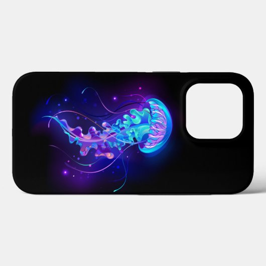 Levendige kleur gloeiende kwal Case-Mate iPhone case (Achterkant (horizontaal))