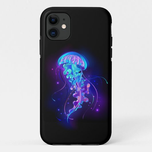 Levendige kleur gloeiende kwal Case-Mate iPhone case (Achterkant)