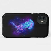Levendige kleur gloeiende kwal Case-Mate iPhone case (Achterkant (horizontaal))