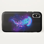 Levendige kleur gloeiende kwal Case-Mate iPhone case (Achterkant (horizontaal))