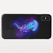 Levendige kleur gloeiende kwal Case-Mate iPhone case (Achterkant (horizontaal))