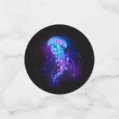 Levendige kleur gloeiende kwal confetti (Kleine voorkant)