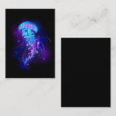 Levendige kleur gloeiende kwal contactkaartje (Voorkant / Achterkant)