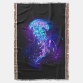 Levendige kleur gloeiende kwal deken (Voorkant Verticaal)