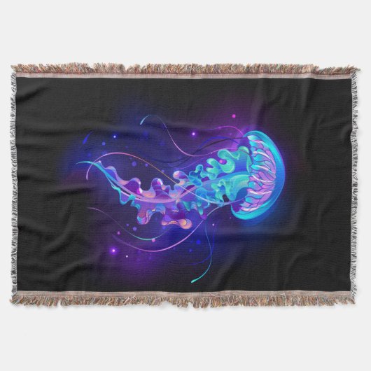 Levendige kleur gloeiende kwal deken (Voorkant)