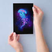 Levendige kleur gloeiende kwal flyer (Hand)
