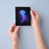 Levendige kleur gloeiende kwal flyer (Hand)