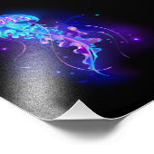 Levendige kleur gloeiende kwal foto afdruk (Hoek)