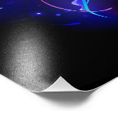 Levendige kleur gloeiende kwal foto afdruk (Hoek)