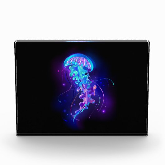 Levendige kleur gloeiende kwal fotoblokken (Voorkant)