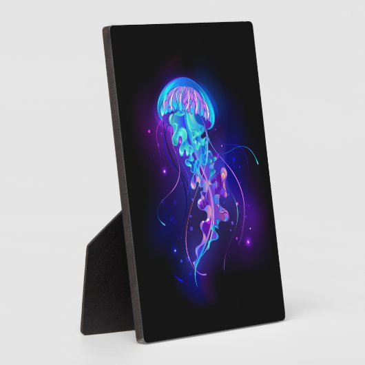 Levendige kleur gloeiende kwal fotoplaat (Zijkant)