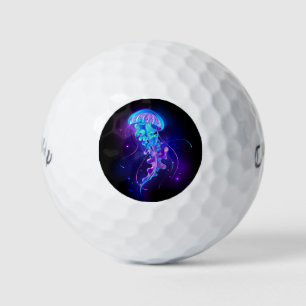 Levendige kleur gloeiende kwal golfballen