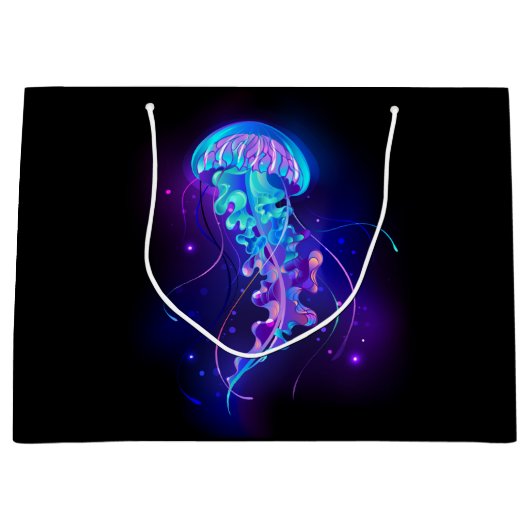 Levendige kleur gloeiende kwal groot cadeauzakje (Voorkant)