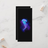 Levendige kleur gloeiende kwal kaart (Voorkant / Achterkant in situ)
