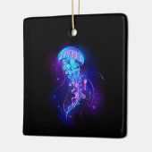 Levendige kleur gloeiende kwal keramisch ornament (Links)