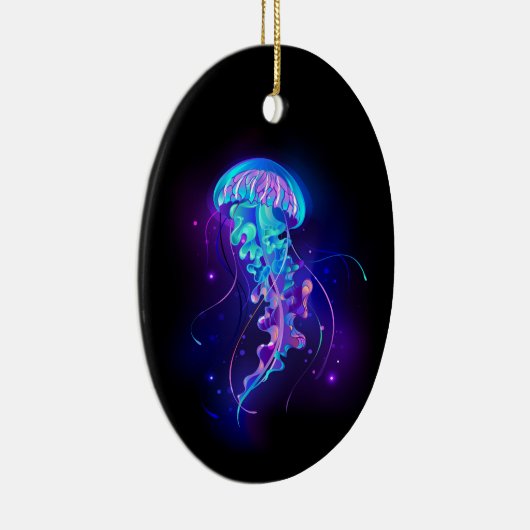 Levendige kleur gloeiende kwal keramisch ornament (Rechts)