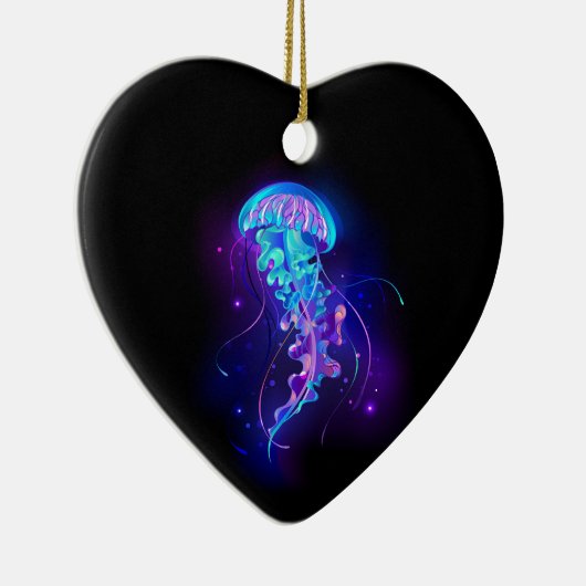 Levendige kleur gloeiende kwal keramisch ornament (Rechts)