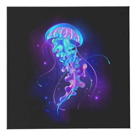 Levendige kleur gloeiende kwal kubus (Rechts)