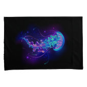 Levendige kleur gloeiende kwal kussensloop (Voorkant-Rechts)