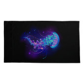 Levendige kleur gloeiende kwal kussensloop (Achterkant)