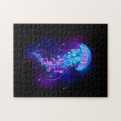 Levendige kleur gloeiende kwal legpuzzel (Horizontaal)