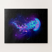 Levendige kleur gloeiende kwal legpuzzel (Horizontaal)