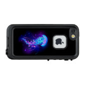 Levendige kleur gloeiende kwal LifeProof iPhone hoesje (Achterkant (horizontaal))