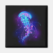 Levendige kleur gloeiende kwal magneet (Voorkant)