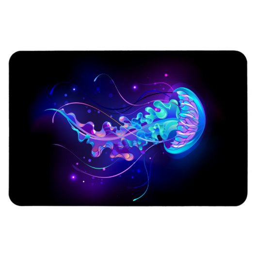 Levendige kleur gloeiende kwal magneet (Horizontaal)