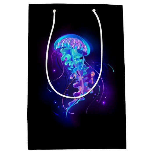 Levendige kleur gloeiende kwal medium cadeauzakje (Voorkant)