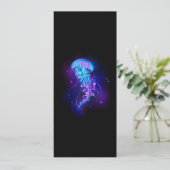 Levendige kleur gloeiende kwal menu (Staand voorkant)