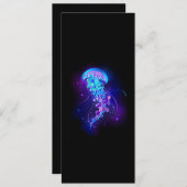 Levendige kleur gloeiende kwal menu (Voorkant / Achterkant)