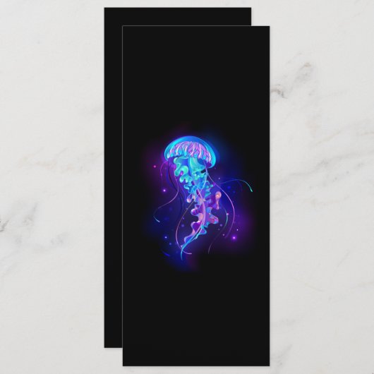 Levendige kleur gloeiende kwal menu (Voorkant / Achterkant)