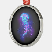 Levendige kleur gloeiende kwal metalen ornament (Links)