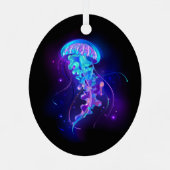 Levendige kleur gloeiende kwal metalen ornament (Achterkant)