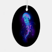 Levendige kleur gloeiende kwal metalen ornament (Voorkant Rechts)