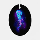 Levendige kleur gloeiende kwal metalen ornament (Voorkant links)