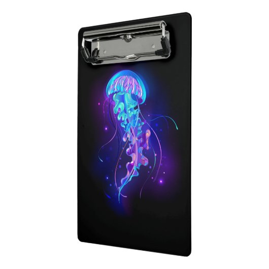 Levendige kleur gloeiende kwal mini klembord (Angled2)