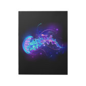 Levendige kleur gloeiende kwal notitieblok (Linkerzijde)