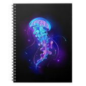 Levendige kleur gloeiende kwal notitieboek (Voorkant)