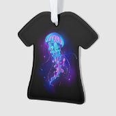 Levendige kleur gloeiende kwal ornament (voorkant)
