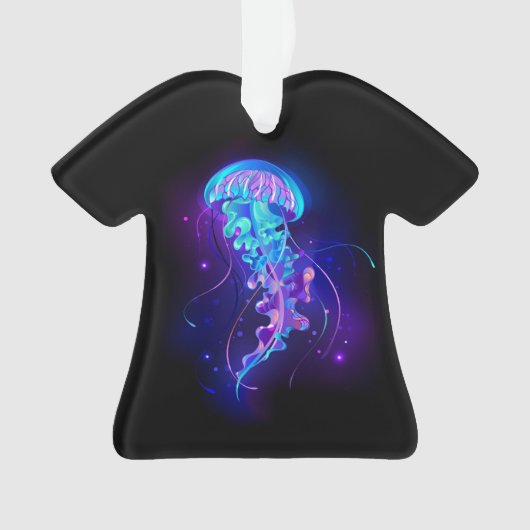 Levendige kleur gloeiende kwal ornament (voorkant)