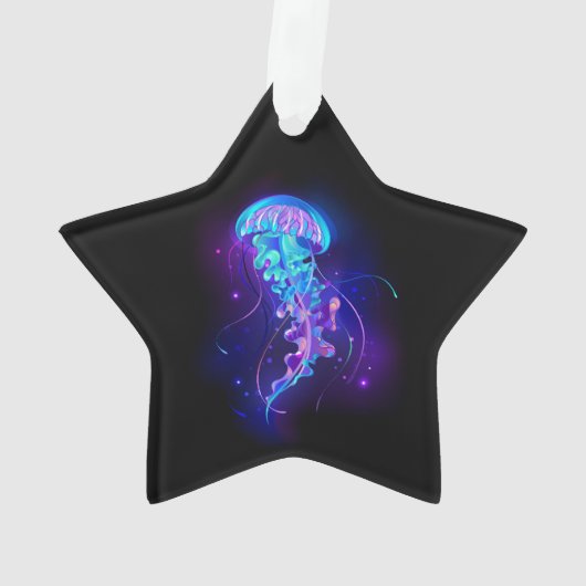 Levendige kleur gloeiende kwal ornament (achterkant)