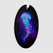 Levendige kleur gloeiende kwal ornament (voorkant)