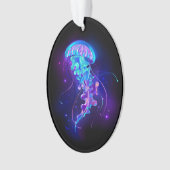 Levendige kleur gloeiende kwal ornament (voorkant)