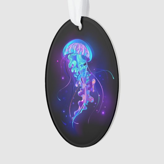 Levendige kleur gloeiende kwal ornament (voorkant)